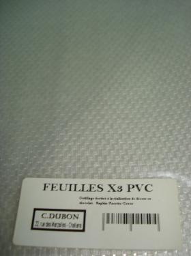 ASSORTIMENT FEUILLES STRUCTURES PVC   X3