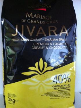 JIVARA LACTEE 40% MARIAGE DE GRANDS CRUS (fèves) 3 kilos Val