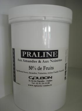 PRALINE 50% FRUITS AMANDE & NOISETTE 500g